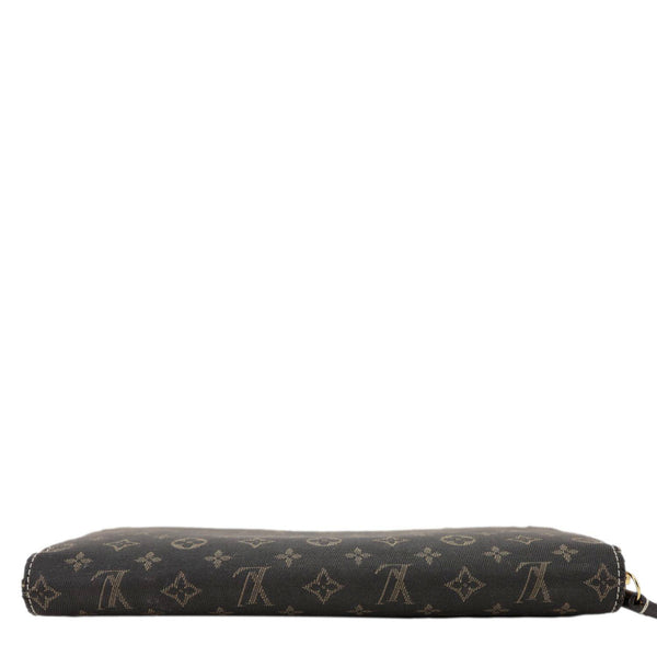 LOUIS VUITTON Monogram Mini Lin Canvas Zippy Wallet Brown