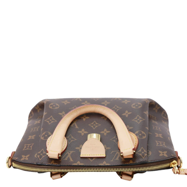 LOUIS VUITTON Rivoli PM Monogram Canvas Satchel Bag Brown
