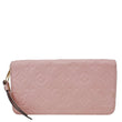 LOUIS VUITTON Monogram Empreinte Leather Zippy Wallet Rose Poudre Pink