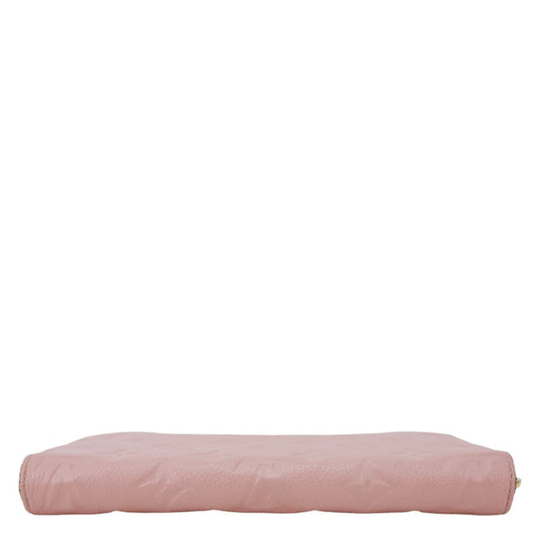 LOUIS VUITTON Monogram Empreinte Leather Zippy Wallet Rose Poudre Pink