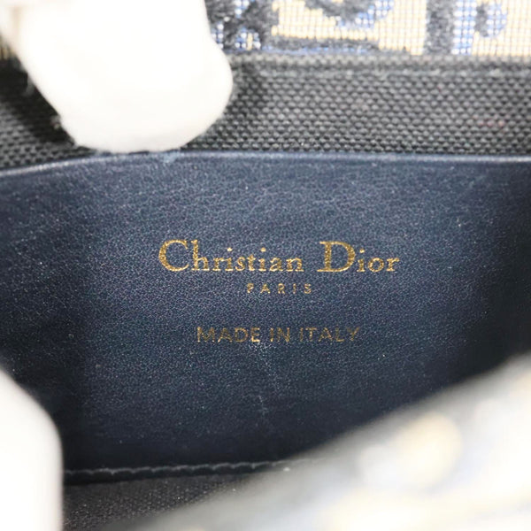 CHRISTIAN DIOR 30 Montaigne 2 In 1 Nano Jacquard Oblique Pouch Blue