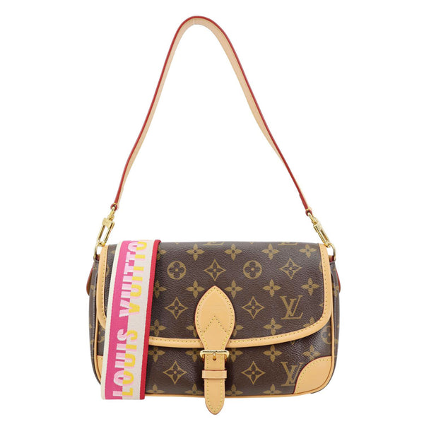 LOUIS VUITTON Diane Monogram Canvas Shoulder Bag Brown