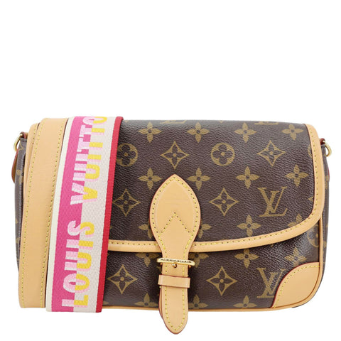 LOUIS VUITTON Diane Monogram Canvas Shoulder Bag Brown