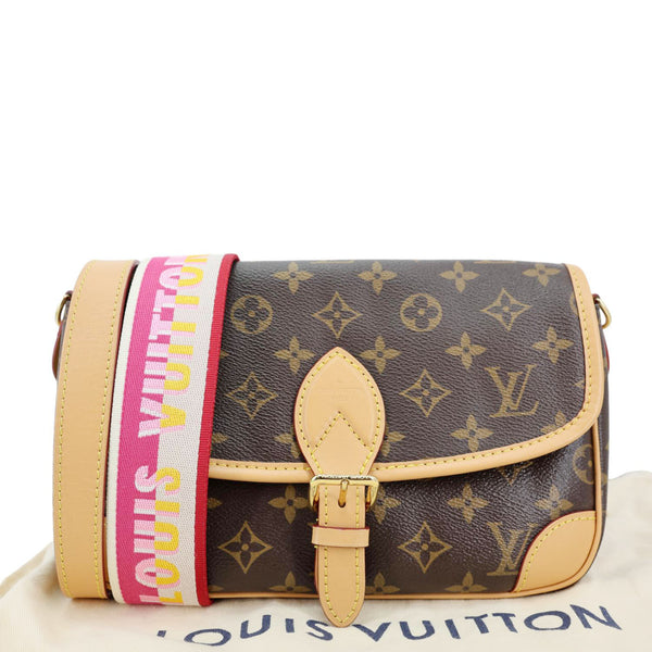 LOUIS VUITTON Diane Monogram Canvas Shoulder Bag Brown