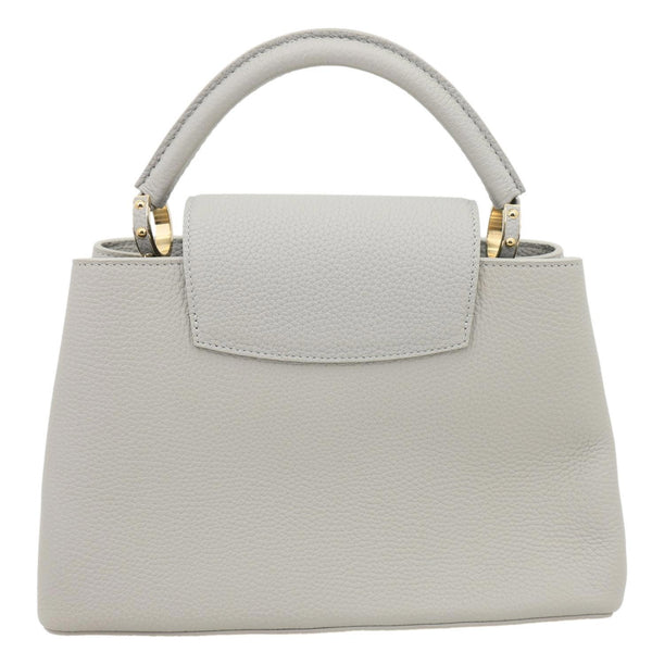 LOUIS VUITTON Capucines BB Taurillon Leather Crossbody Bag Gray