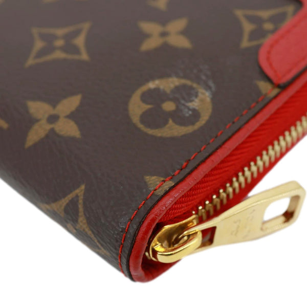 LOUIS VUITTON Retiro Monogram Canvas Zippy Wallet Cerise Red