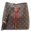 LOUIS VUITTON Neonoe MM Monogram Canvas Shoulder Bag Red