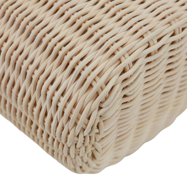 VALENTINO Garavani Vlogo Raffia Wicker Bucket Bag Beige