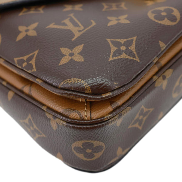 LOUIS VUITTON Metis Pochette Reverse Monogram Canvas Crossbody Bag Brown