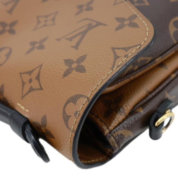 LOUIS VUITTON Metis Pochette Reverse Monogram Canvas Crossbody Bag Brown