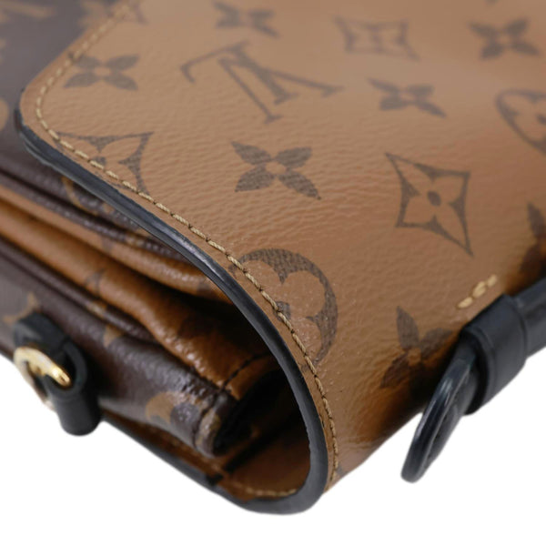LOUIS VUITTON Metis Pochette Reverse Monogram Canvas Crossbody Bag Brown