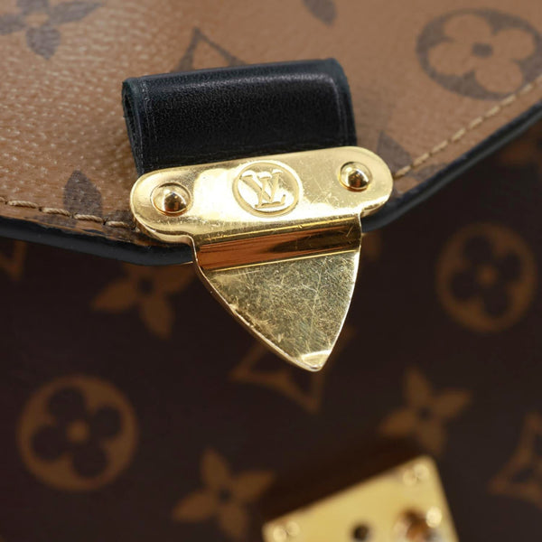 LOUIS VUITTON Metis Pochette Reverse Monogram Canvas Crossbody Bag Brown