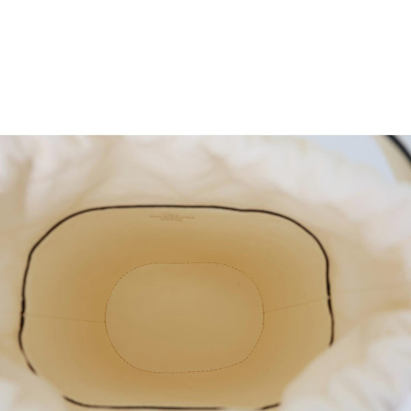 VALENTINO Garavani Vlogo Raffia Wicker Bucket Bag Beige