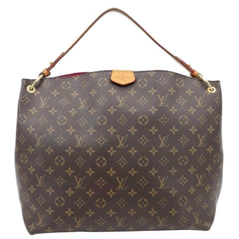LOUIS VUITTON Graceful MM Monogram Canvas Shoulder Bag Brown