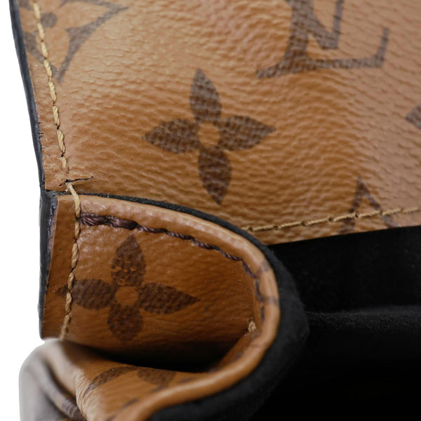 LOUIS VUITTON Metis Pochette Reverse Monogram Canvas Crossbody Bag Brown