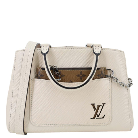 LOUIS VUITTON Marelle BB Epi Leather Tote Shoulder Bag Off White
