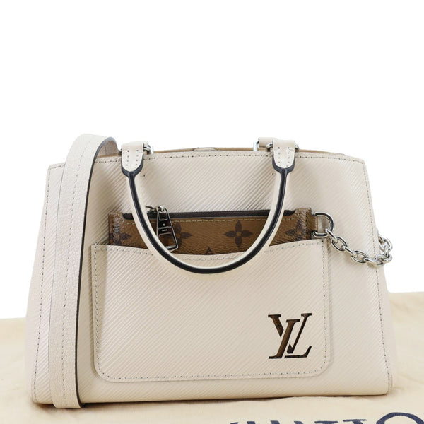 LOUIS VUITTON Marelle BB Epi Leather Tote Shoulder Bag Off White