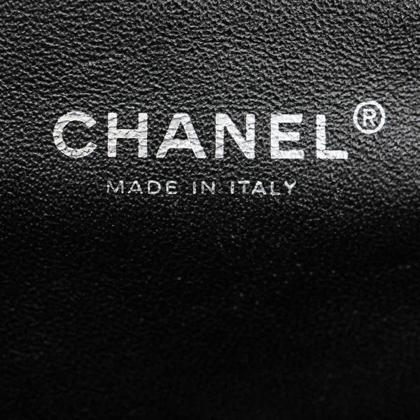 Chanel Flap Quilted Patent Leather Clutch With Chain Shoulder Bag Black