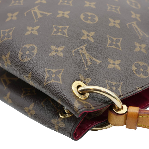 LOUIS VUITTON Graceful MM Monogram Canvas Shoulder Bag Brown