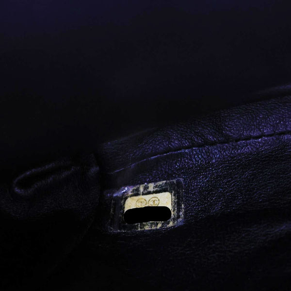 Chanel Flap Quilted Patent Leather Clutch With Chain Shoulder Bag Black