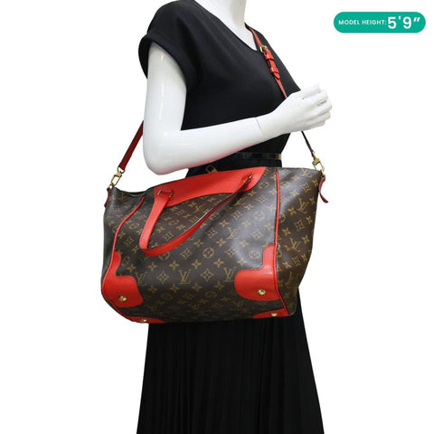 LOUIS VUITTON Estrela NM Monogram Canvas Shoulder Bag Coquelicot
