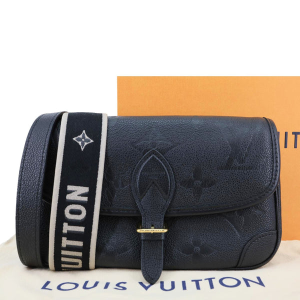 LOUIS VUITTON Diane Empreinte Leather Shoulder Bag Black