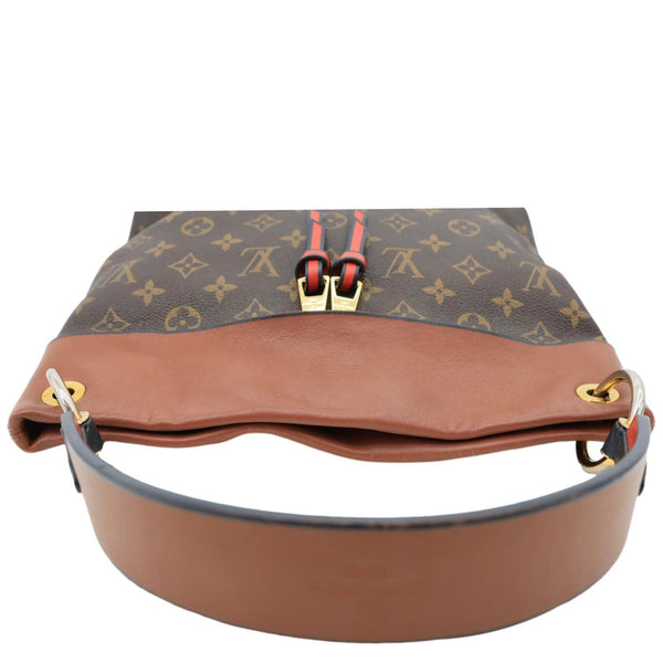 LOUIS VUITTON Tuileries Besace Monogram Canvas Hobo Bag Brown