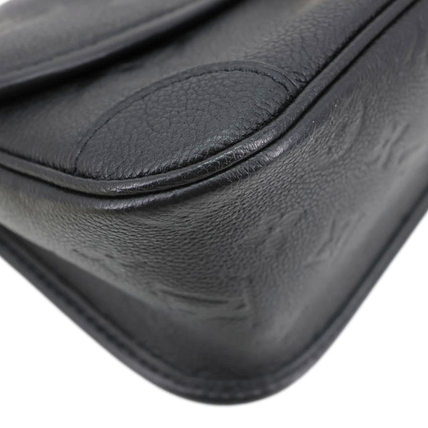LOUIS VUITTON Diane Empreinte Leather Shoulder Bag Black