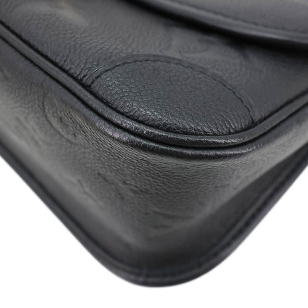 LOUIS VUITTON Diane Empreinte Leather Shoulder Bag Black