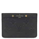 LOUIS VUITTON Monogram Empreinte Leather Card Holder Black