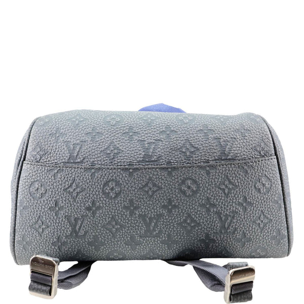 LOUIS VUITTON Climbing Ellipse Monogram Taurillon Leather Backpack Granite Gray