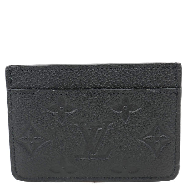 LOUIS VUITTON Monogram Empreinte Leather Card Holder Black