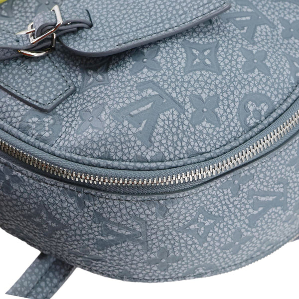 LOUIS VUITTON Climbing Ellipse Monogram Taurillon Leather Backpack Granite Gray