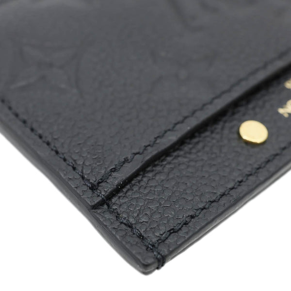 LOUIS VUITTON Monogram Empreinte Leather Card Holder Black