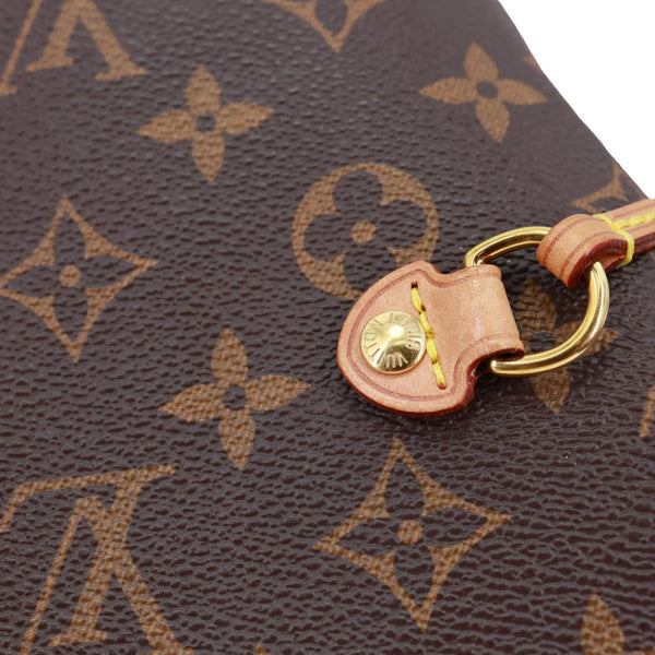 LOUIS VUITTON Neverfull MM Monogram Canvas Shoulder Bag Brown