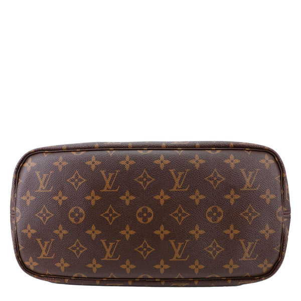 LOUIS VUITTON Neverfull MM Monogram Canvas Shoulder Bag Brown