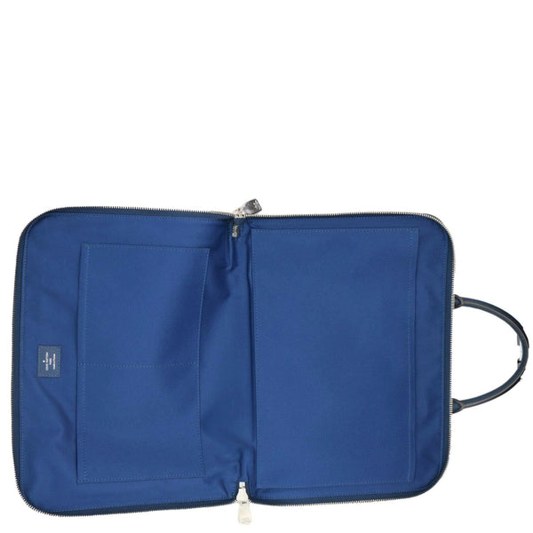 LOUIS VUITTON Porte Documents Slim Taiga Leather Briefcase Bag Ocean