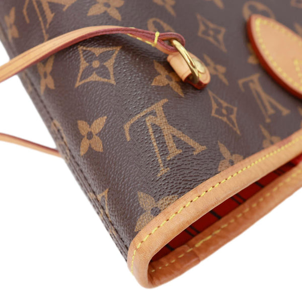 LOUIS VUITTON Neverfull MM Monogram Canvas Shoulder Bag Brown