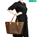 LOUIS VUITTON Neverfull MM Monogram Canvas Shoulder Bag Brown