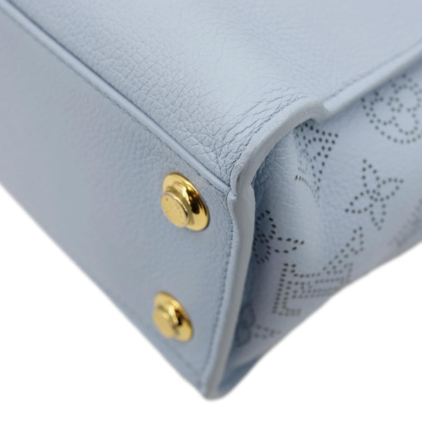 LOUIS VUITTON On My Side MM Monogram Mahina Leather Shoulder Bag Blue