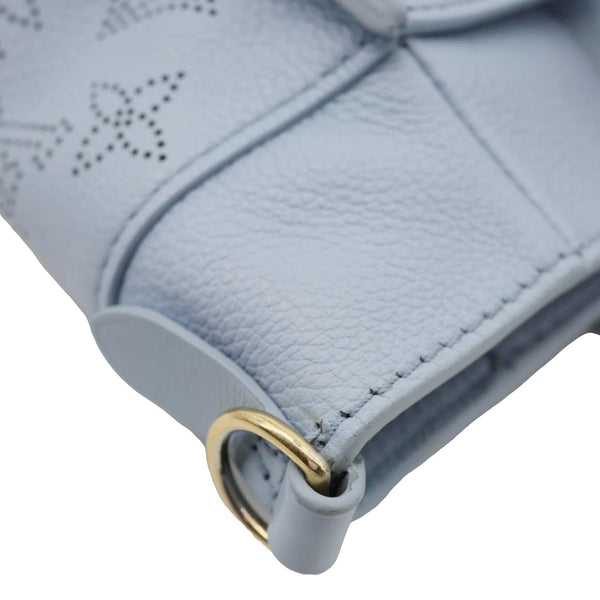 LOUIS VUITTON On My Side MM Monogram Mahina Leather Shoulder Bag Blue