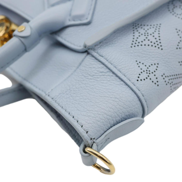 LOUIS VUITTON On My Side MM Monogram Mahina Leather Shoulder Bag Blue