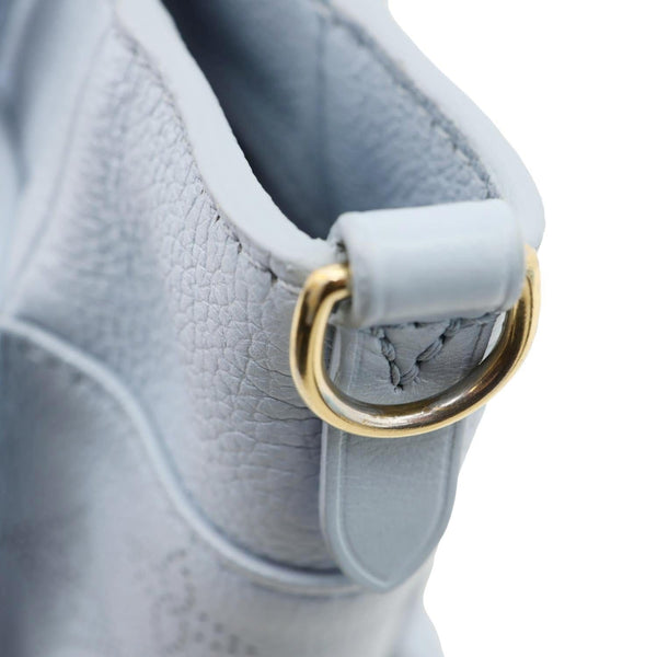 LOUIS VUITTON On My Side MM Monogram Mahina Leather Shoulder Bag Blue