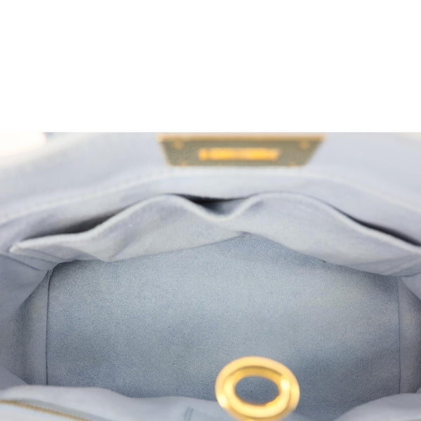 LOUIS VUITTON On My Side MM Monogram Mahina Leather Shoulder Bag Blue