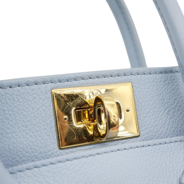 LOUIS VUITTON On My Side MM Monogram Mahina Leather Shoulder Bag Blue