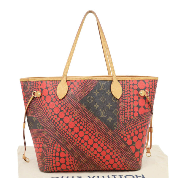 LOUIS VUITTON x Yayoi Kusama Neverfull MM Monogram Waves Tote Bag Red