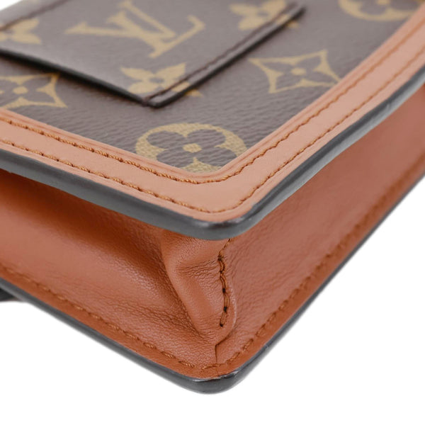 LOUIS VUITTON Dauphine Micro Monogram Reverse Canvas Crossbody Bag Brown