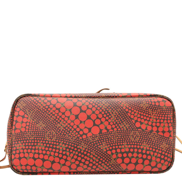 LOUIS VUITTON x Yayoi Kusama Neverfull MM Monogram Waves Tote Bag Red