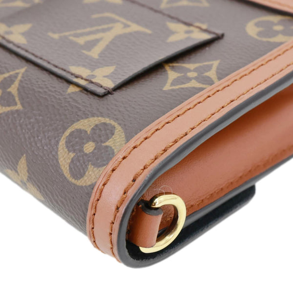 LOUIS VUITTON Dauphine Micro Monogram Reverse Canvas Crossbody Bag Brown