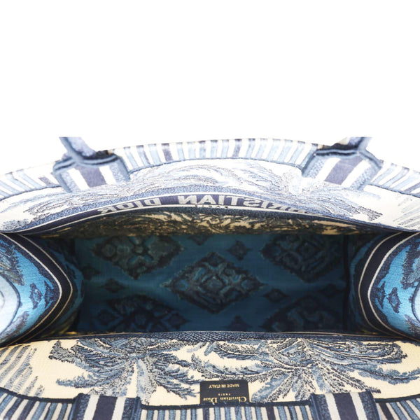 CHRISTIAN DIOR Book Large Dioriviera Toile De Jouy Tote Bag Blue